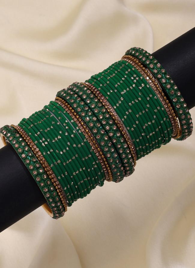   Traditional Wear  Green Color Fashion Bangle Set:-2.6